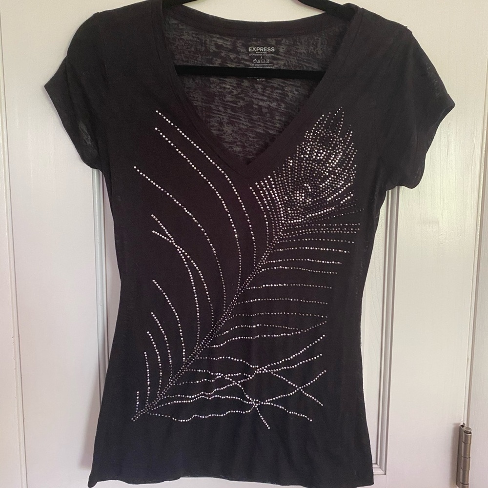 Express black burnout tee